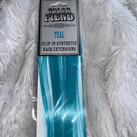 Three Clip In Extensions - Teal - Picture 2 of 3